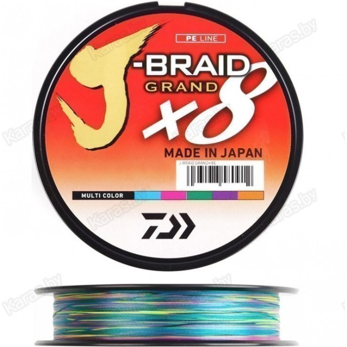 Шнур DAIWA J-BRAID GRAND X8E 300М 0,35ММ MULTI COLOR 12795-135